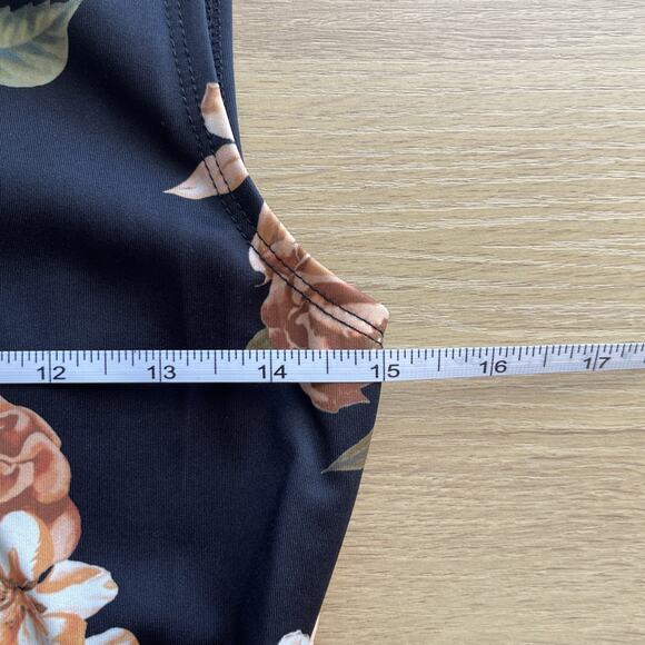 WeWoreWhat Dress Womens Size Small Black Floral Muscle Tank Midi Bodycon Fitted - Picture 6 of 8